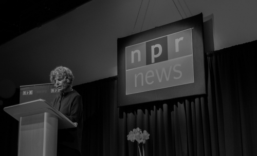 I attended an event with Susan Stamberg, founding mother of NPR. She might not like this photo, but I do.